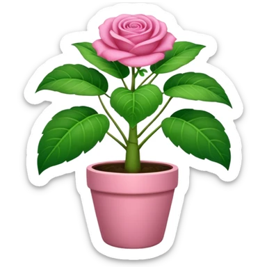 Una planta bonita, con su masetá color rosa sticker