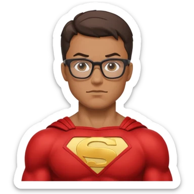 Glasses-Wearing super Heroe sticker