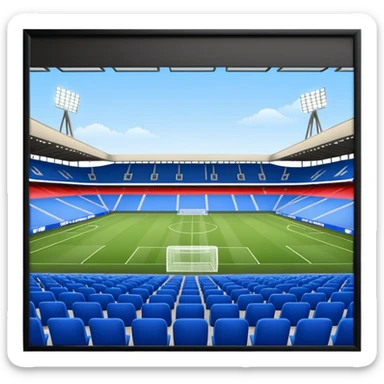 fc basel soccer stadium with blue seats sticker