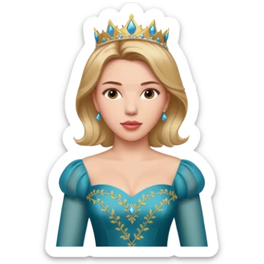 Scarlett Johansson in a princess dress sticker