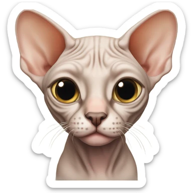 sphynx gray cat sticker