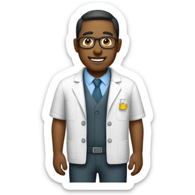 A laboratory salesman sticker