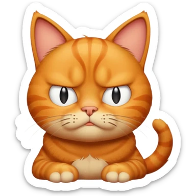 garfield comic style cat hates monday sticker