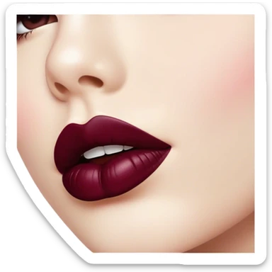 Kiss burgundy sticker