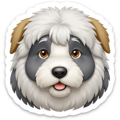 Perro viejo pastor inglés sticker