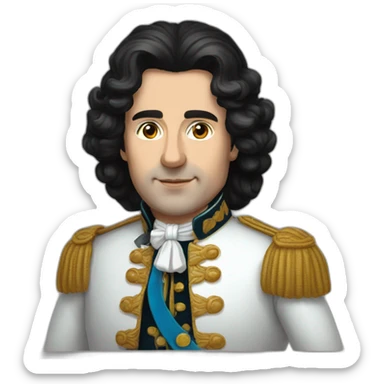 Peter The Great black hair sticker