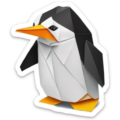 origami pinguin sticker