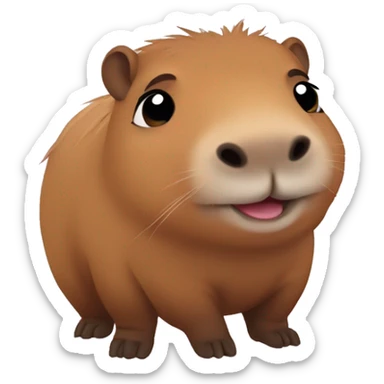 Very cute Capybara baby sticker