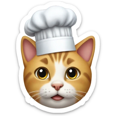 cat with chef hat sticker