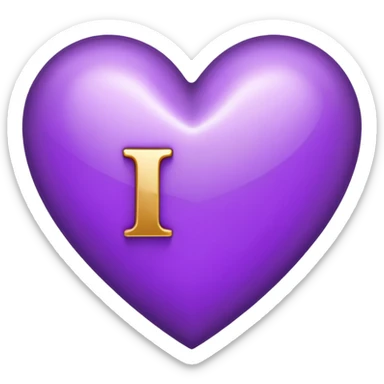 The Letter “i” inside a Purple Heart sticker