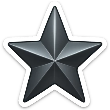 Black star service sticker
