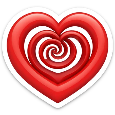 heart spiral sticker