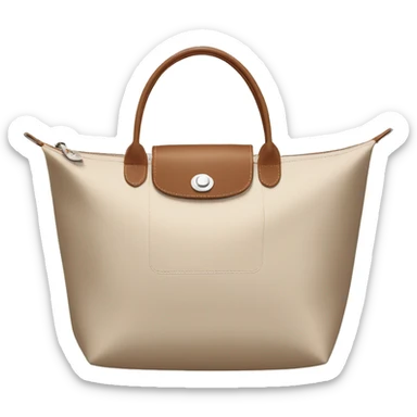 beige longchamp bag sticker