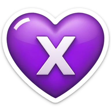 The white Letter “x” inside a Purple Heart sticker