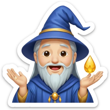 wizard who is laughing and crying at the same time  sticker