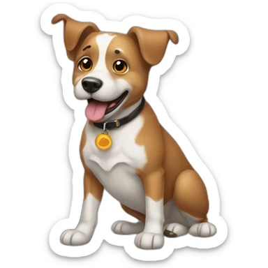 dog-happy-black sticker