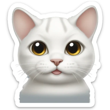 White Chinchilla cat  sticker