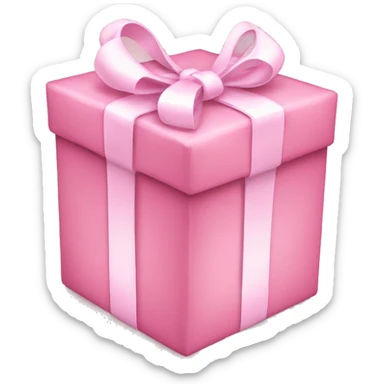 Light pink present sticker