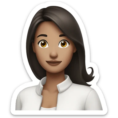 brunette girl with iqos sticker