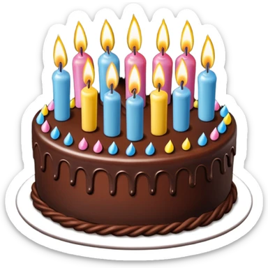 birthday cake celebrating thirty years  sticker