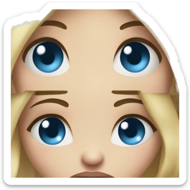 blode girl blue eyes sad sticker