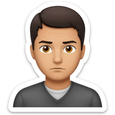 A serious man sticker