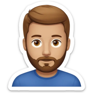 Ben Phillips, YouTuber (b.1992) with light brown hair and short beard sticker