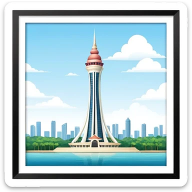 Lotus tower sri lanka sticker