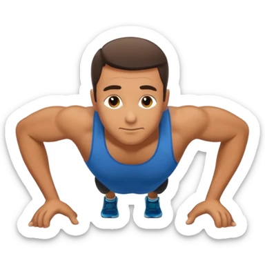 a man pushups sticker
