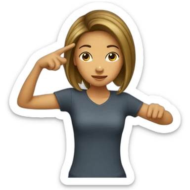 Fille qui fait un dab sticker