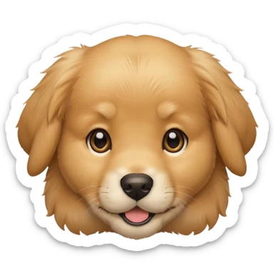 Golden Baby dog face 🐶 sticker