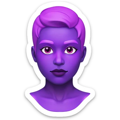 
body in neon purple bust sticker