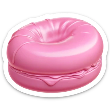 Cinematic Realistic Opaque Pink Slime, smooth and buttery with a pastel pink hue, ultra-glossy with a soft sheen, subtle folds and ridges forming as it moves, reflecting gentle highlights, glowing with a delicate, creamy texture, evoking a sense of playful satisfaction. sticker