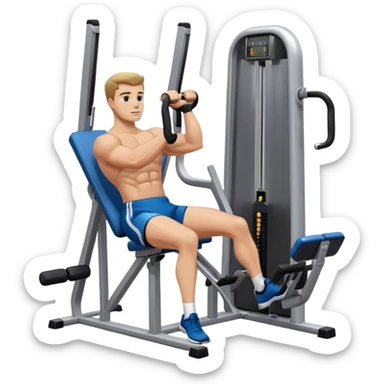 athlete using abductor-machine gym sticker