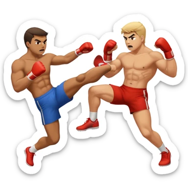 Kicking someone else ass sticker
