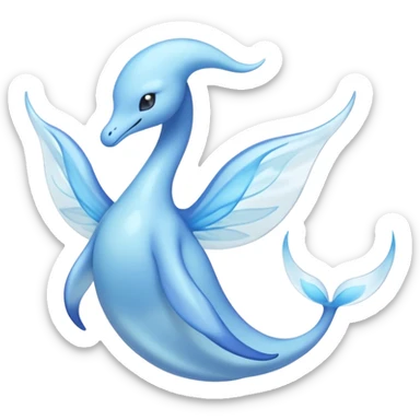 Gorebyss-Cresselia-Amaura-Pokémon-hybrid-fusion-creature (full body) sticker