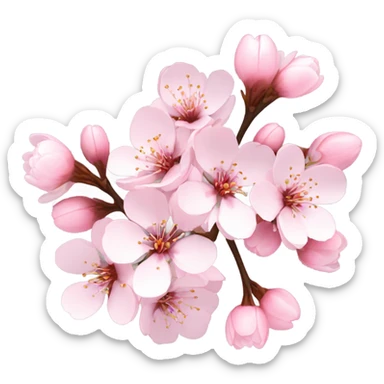 Cherry bloosom bouquet  sticker