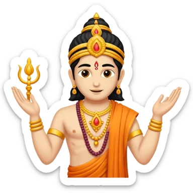 hindu god begins of maing miraclous karma making of humans sticker