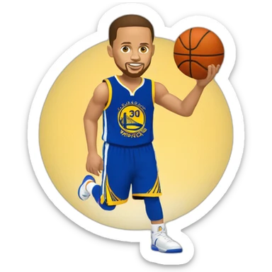 Steph Curry shooting a basketball sticker