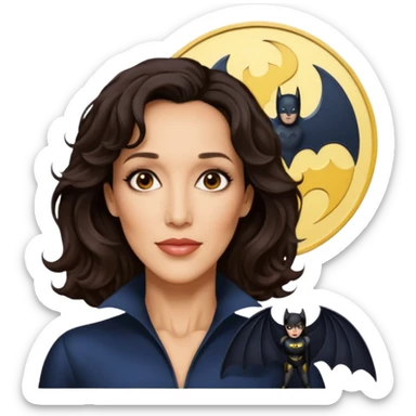 bat signal with jennifer beals sticker