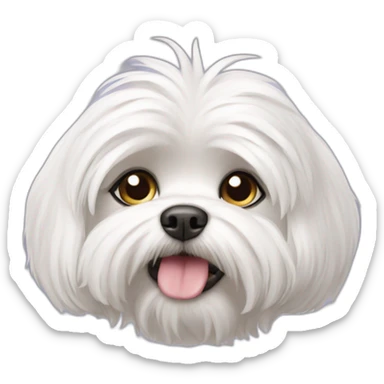 Maltese dog sticker