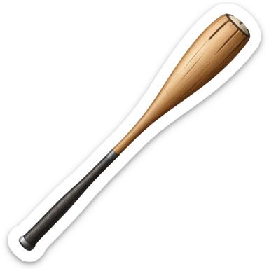 log of wood holding a baseball bat sticker