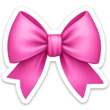 Pink bow sticker