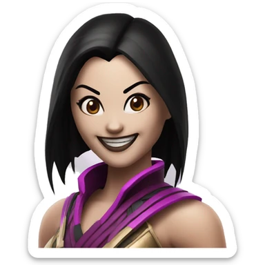 happy mileena from mortal kombat 10 sticker