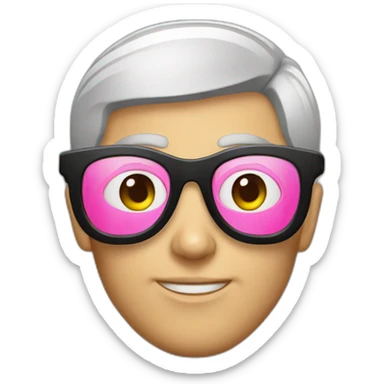 spy pink glasses sticker