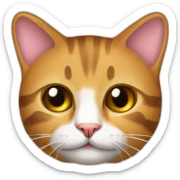 Cat asimando cabeza desde caja de carton sticker