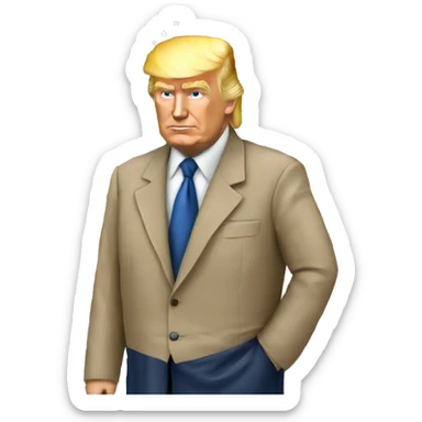 President trump with American flag sticker