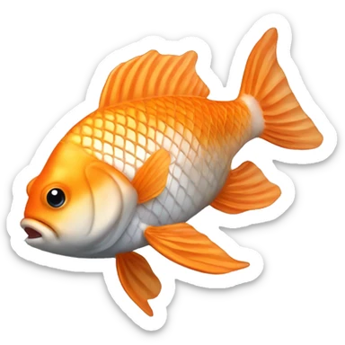 Orange coy fish sticker