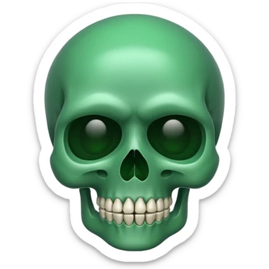 green skull emoji sticker