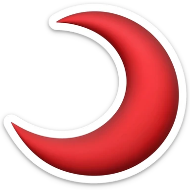 Red crescent sticker